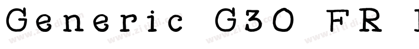 Generic G30 FR Bulky字体转换